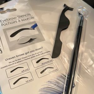 Lash Applicator Tweezer Eyebrow Stencils Angel Eyeliner Brush